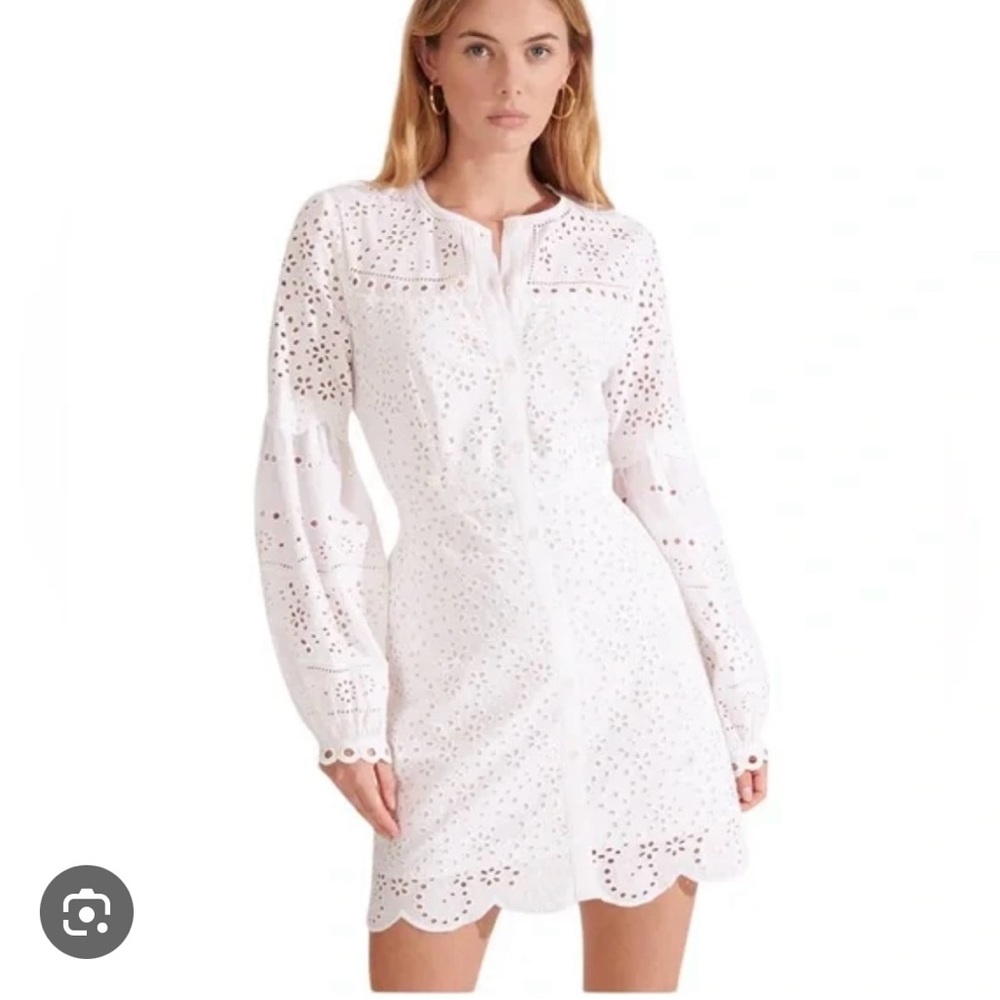 Veronica Beard White Eyelet Dress, XS